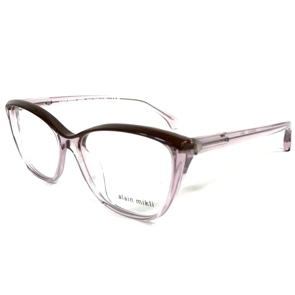 Alain Mikli Eyeglasses Frames A03502 004 Transparent Purple Brown 54-15-140